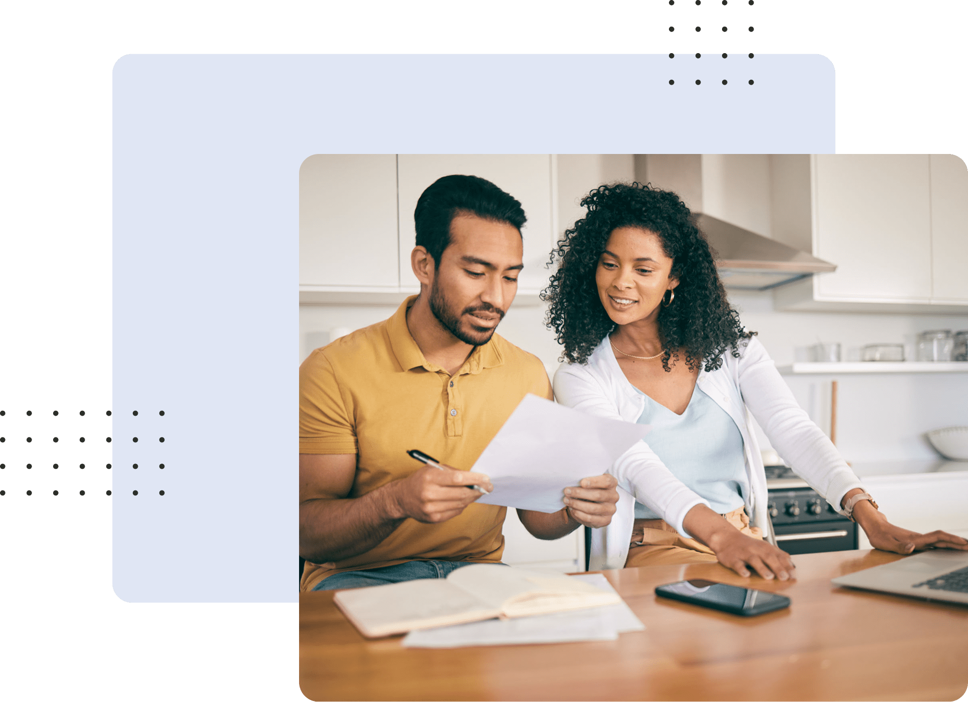 Pair analyzing financial documents together